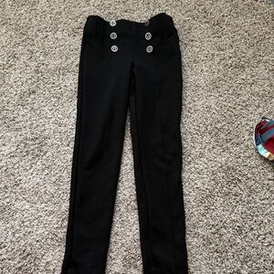 Zara Black Girls' Sailor Button Trousers